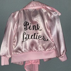 Grease pink ladies jacket and matching scarf